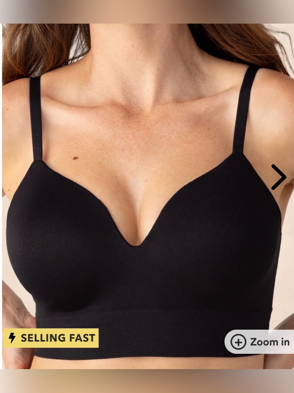 Truekind® Supportive Comfort Wireless Shaping Black Bra size large